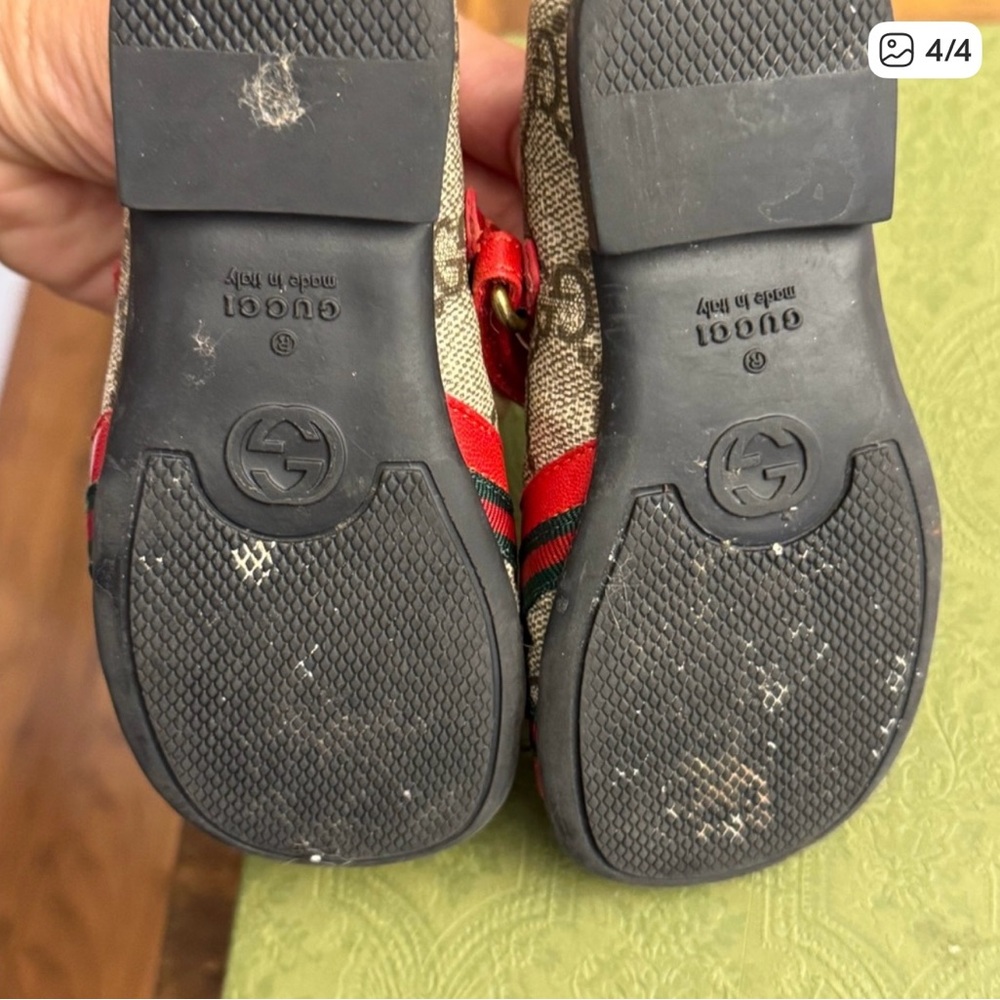 Gucci Kids Red and Tan Dress Shoes - Picture 4 of 4